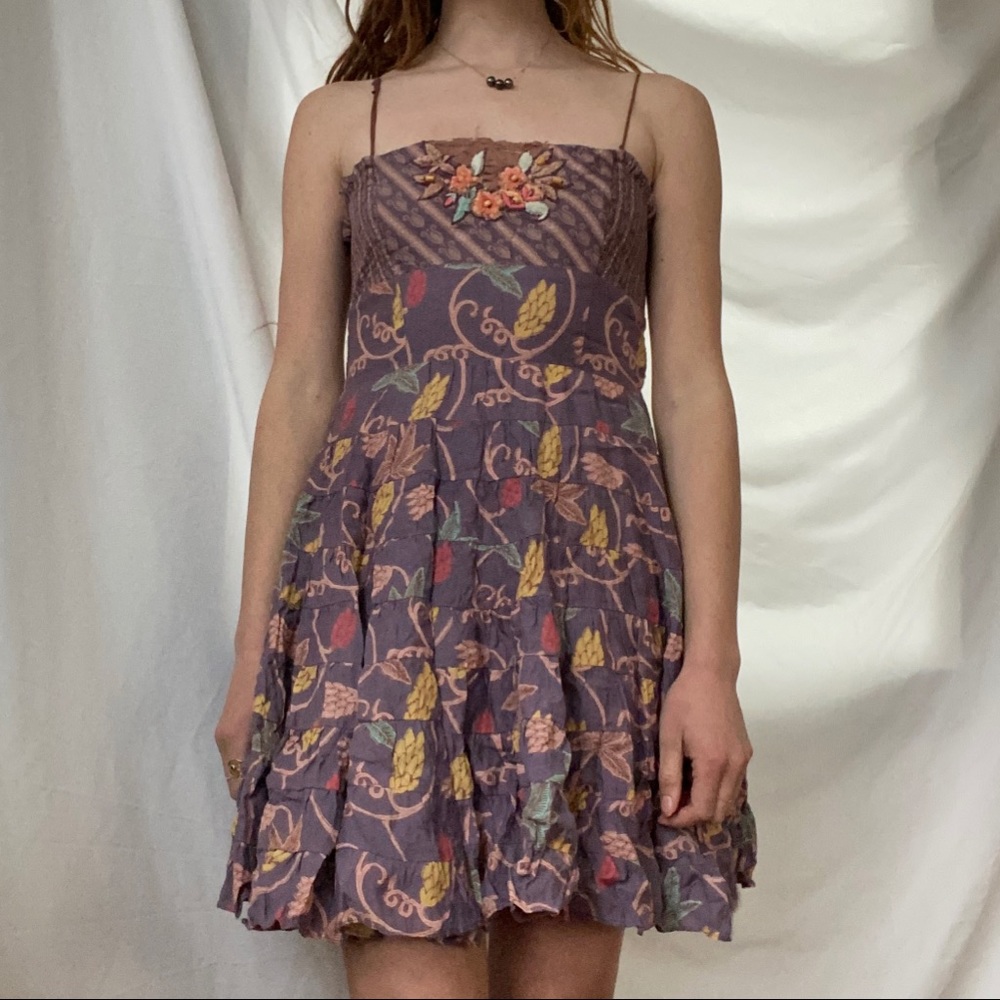 Free people tiered embroidered dress